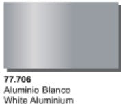 Vallejo 77706 32ml Bottle White Aluminum Metal Color (6/Bx)