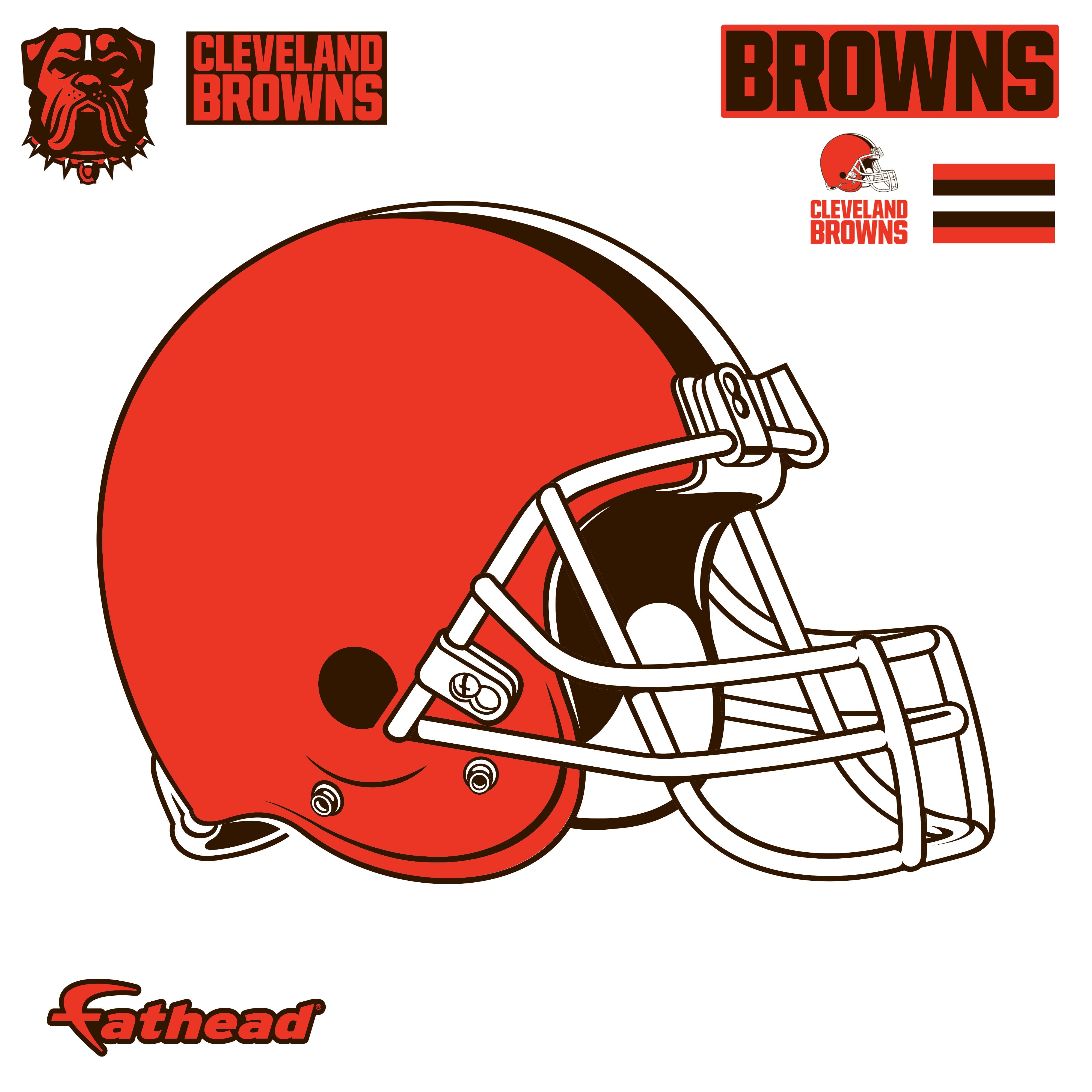 Cleveland Browns - RealBig Logo Collection - Official NFL - Reusable Vinyl Wall Decals