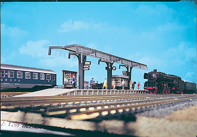 Vollmer 43534 HO Scale Covered Passenger Platform -- 14-5/8 x 1-7/8 x 2-3/4"  37 x 4.8 x 7cm