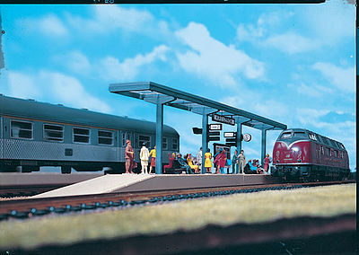 Vollmer 43537 HO Scale Modern Platform -- 14-5/8 x 1-3/8 x 2-5/8"  37 x 3.4 x 6.7cm