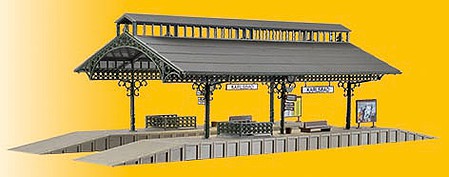 Vollmer 43545 HO Scale Station Platform w/LED Lights -- Kit - 14-3/4 x 5-1/2 x 4-1/8"  37.2 x 14 x 10.5cm