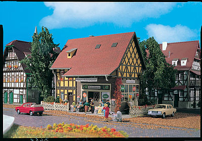 Vollmer 43688 HO Scale Emma's Grocery Shop -- 6-1/2 x 4-1/8"  16 x 10.5cm