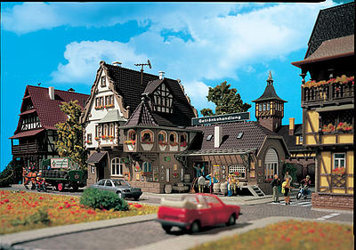 Vollmer 43697 HO Scale Liquor Store -- 8-1/16 x 5-1/8"  20.5 x 13cm