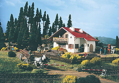 Vollmer 43701 HO Scale Mountain Cottage -- 4-3/4 x 5-3/8 x 3"  12.5 x 13.5 x 7.5cm
