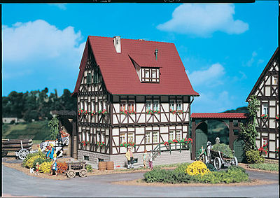 Vollmer 43730 HO Scale Farm House -- 4 x 3 x 4-7/8"  10.3 x 7.5 x 12.5cm