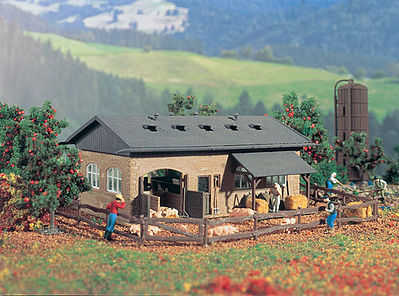 Vollmer 43740 HO Scale Pig Barn -- 6-1/8 x 3-3/4 x 2-13/32"  15.5 x 9.5 x 6.1cm