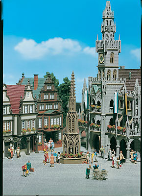 Vollmer 43758 HO Scale Ornamental Fountain -- 2-1/8 x 2-1/8 x 5-3/4"  5.5 x 5.5 x 14.5cm