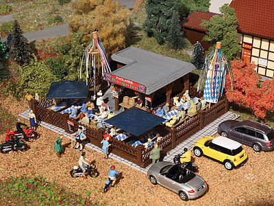Vollmer 43784 HO Scale Beer Garden -- Kit - 5 x 5 x 3-3/8"  12.7 x 12.7 x 8.6cm