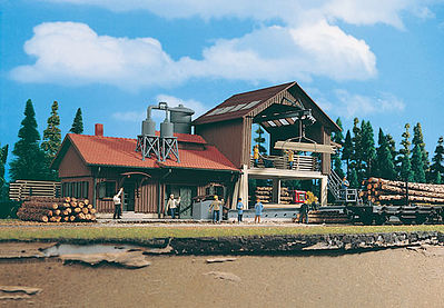 Vollmer 43797 HO Scale Sawmill -- 13-1/8 x 5-1/2"  33 x 14cm