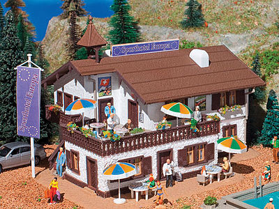 Vollmer 43808 HO Scale Sporthotel Europe -- Kit - 7 x 5-15/16 x 4-1/2"  17.8 x 15 x 11.5cm