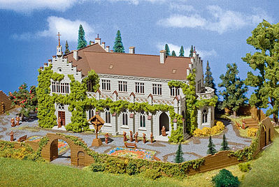 Vollmer 43860 HO Scale Monastery -- Kit - 13-3/16 x 7-1/16 x 7-11/16"  33.5 x 18 x 19.5cm
