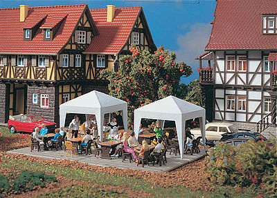 Vollmer 45130 HO Scale Party Tents pkg(2) -- 1-13/32 x 1-13/32 x 1-5/8"  3.5 x 3.5 x 4cm