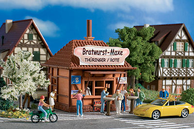 Vollmer 45140 HO Scale Maxe Bratwurst/Hot Dog Henry Kiosk - Kit -- 2-7/16 x 2-1/2 x 2-15/16"  6.2 x 6.4 x 7.5cm