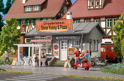 Vollmer 45151 HO Scale Utzelbrutzel Snack Bar - Kit -- 3-1/2 x 3-3/8 x 2-3/4"  9 x 8.5 x 7cm