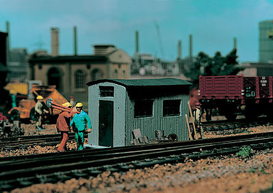 Vollmer 45743 HO Scale Corrugated Huts -- 2-1/6 x 1-1/16 x 1-5/16"  5.2 x 2.8 x 3.3cm
