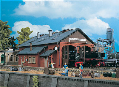 Vollmer 45753 HO Scale Two-Stall Engine House -- 12-7/16 x 8-7/16 x 5-1/2"  31 x 21 x 13.8cm