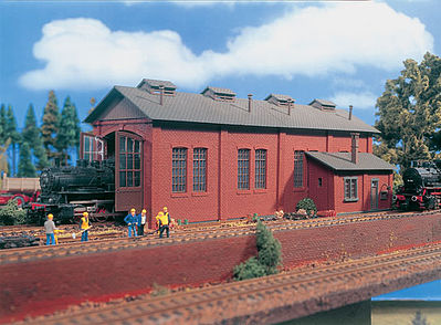 Vollmer 45762 HO Scale Single-Stall Brick Engine House -- 12-19/32 x 5 x 4-5/8"  32 x 12.6 x 11.8cm