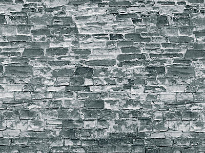 Vollmer 46055 HO Scale Stone Pattern Embossed Paper -- Natural Stone (gray) 10 x 4-5/8"  25 x 11.5cm