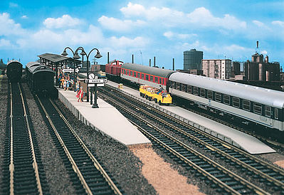 Vollmer 47503 N Scale Station Platform Kit -- 18-1/8 x 5/8" 46 x 1.5cm