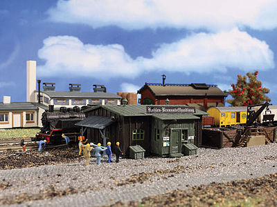 Vollmer 47554 N Scale Coaling Station/Depot -- Kit - 3-7/16 x 2-11/16 x 1-1/2"  8.8 x 6.9 x 3.8cm