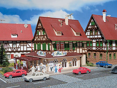Vollmer 47671 N Scale Juice Shop -- Organic Plastic Kit - 4-7/16 x 3-3/8 x 3-7/8" 11.3 x 8.5 x 9.8cm