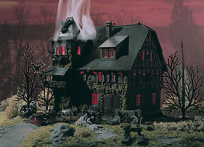 Vollmer 47679 N Scale Vampire Villa Haunted Mansion w/Flickering Light -- 5 x 4 x 4-3/4"  12.5 x 10 x 11.8cm