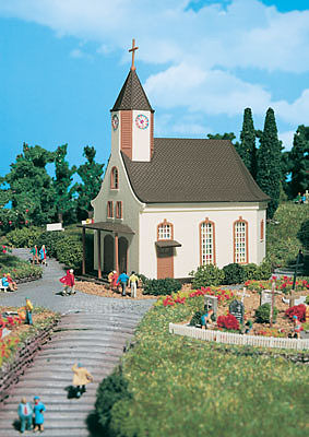 Vollmer 47704 N Scale Church - Kit -- 4-1/8 x 2-1/8"  10.5 x 5.5cm