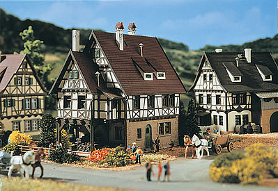 Vollmer 47730 N Scale Half-Timbered House -- 3-7/8 x 2-5/8" 9.8 x 6.8cm