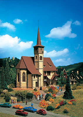 Vollmer 47736 N Scale Ditzingen Church -- 6-1/4 x 3-13/16" 16 x 9.8cm