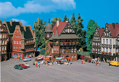 Vollmer 47772 N Scale Village Inn -- 3-1/2 x 2-7/8" 9 x 7.2cm