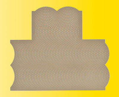 Vollmer 48243 HO Scale Cobblestone Street T Intersection -- 8-11/16 x 7-11/16"  22 x 19.5cm