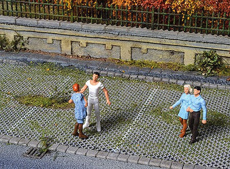 Vollmer 48250 HO Scale Street Curb w/Inset Parking Space - Stone Art -- 10-3/4 x 2-5/8 x 1/16"  27.3 x 6.6 x .2cm