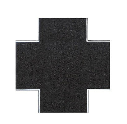 Vollmer 48261 HO Scale Weathered Asphalt Street 90-Degree Intersection -- 5-7/8 x 5-7/8"  15 x 15cm