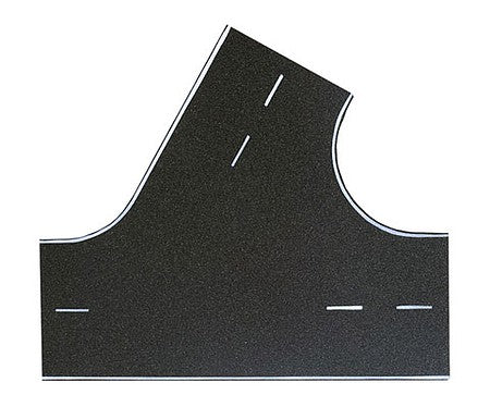 Vollmer 48262 HO Scale Weathered Asphalt Street 60-Degree Intersection -- 8-11/16 x 7-11/16"  22 x 19.5cm