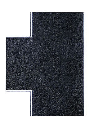 Vollmer 48263 HO Scale Weathered Asphalt Street 90 Degree T Intersection -- 6-1/8 x 5-1/8"  15.5 x 13cm