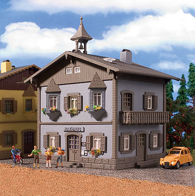 Vollmer 49232 N Scale House w/Bay Window Kit -- 13 x 11.6 x 15.2cm
