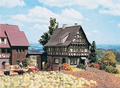 Vollmer 49530 Z Scale Half Timber House -- 2 x 1-1/2"  5 x 3.8cm