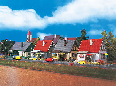 Vollmer 49575 Z Scale House Set -- Includes 1ea #'s 9571, 9572, 9573 & 9574