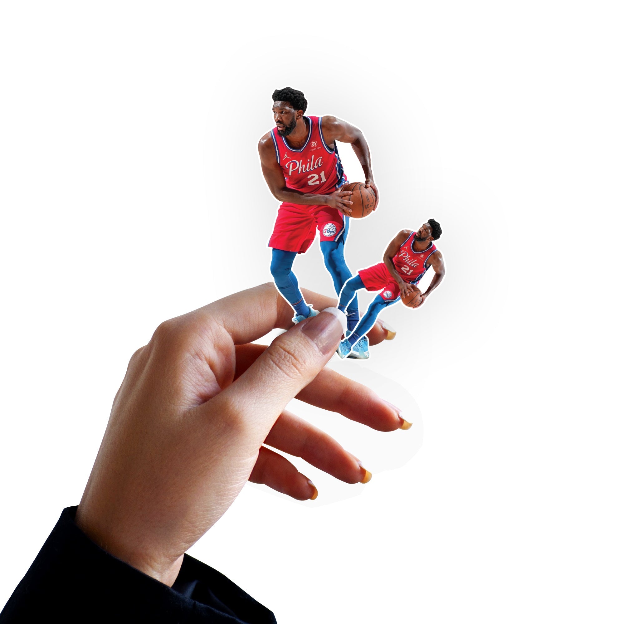 Joel Embiid - 5 Minis (Mixed Sizes) - Official NBA - Philadelphia 76ers - Reusable Vinyl Decals