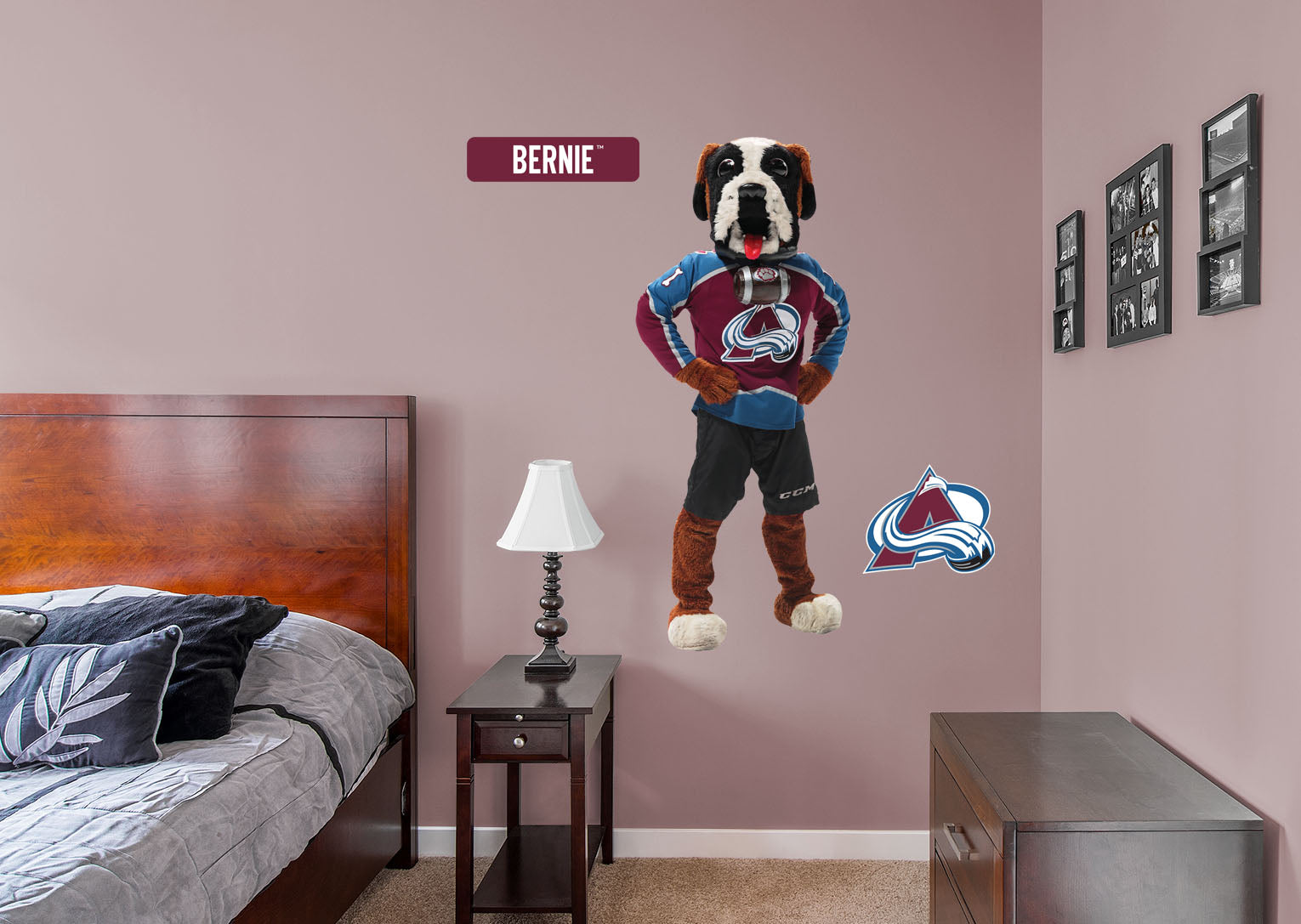 Bernie Mascot - RealBig Collection - Official NHL - Colorado Avalanche - Reusable Vinyl Wall Decals