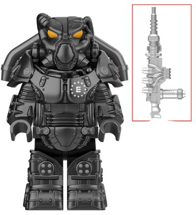 Fallout X-01 Power Armor Minifigure Black – Advanced Wasteland Suit