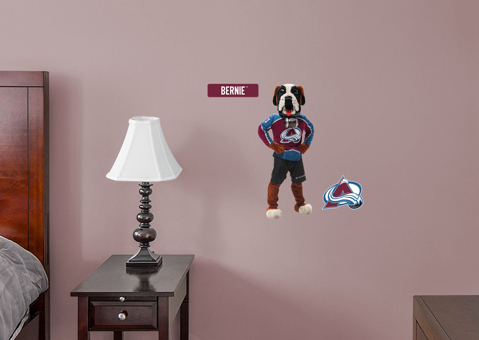 Bernie Mascot - RealBig Collection - Official NHL - Colorado Avalanche - Reusable Vinyl Wall Decals