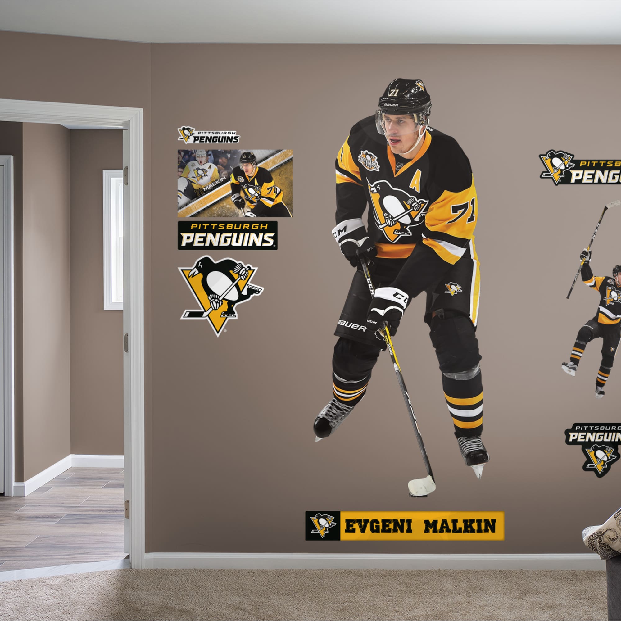 Evgeni Malkin - RealBig Collection - Official NHL - Pittsburgh Penguins - Reusable Vinyl Wall Decals