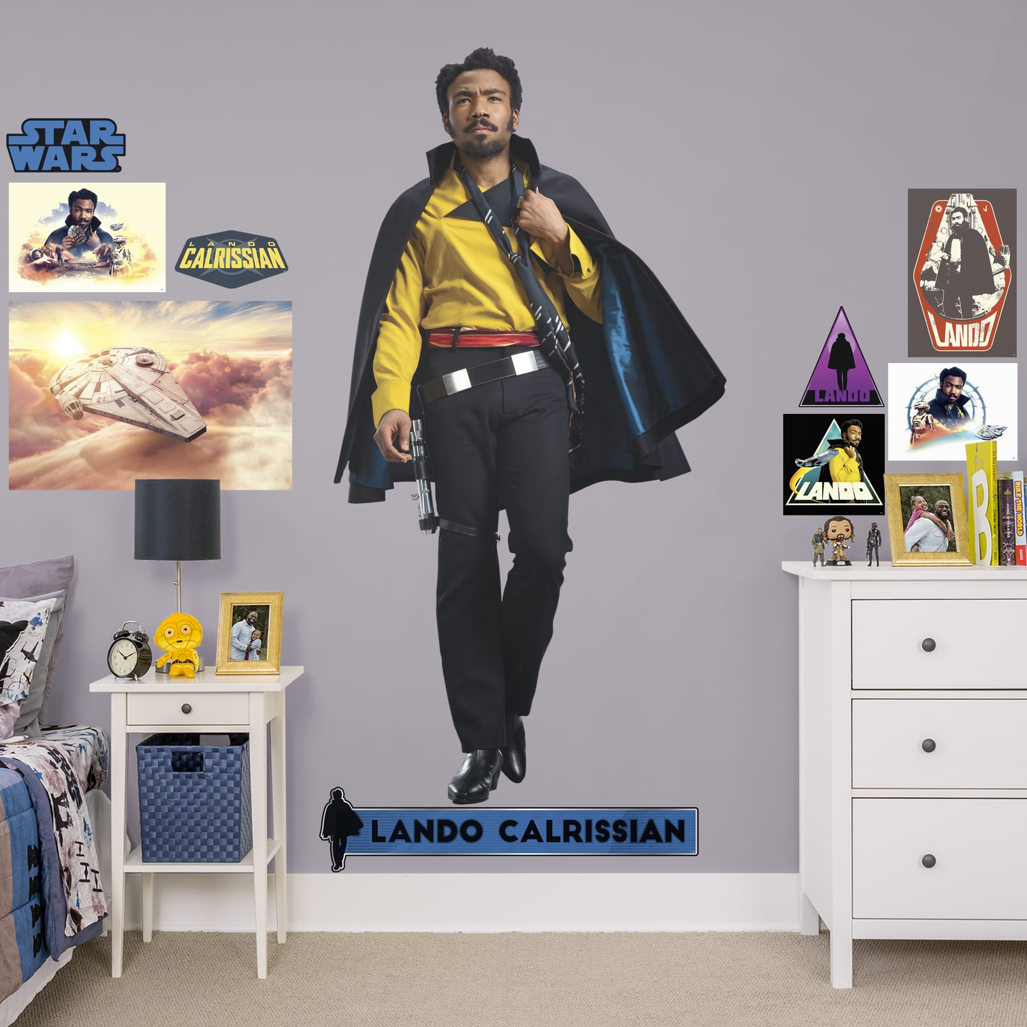 Lando Calrissian - Solo: A Star Wars Story - Officially Licensed Removable Wall Decal