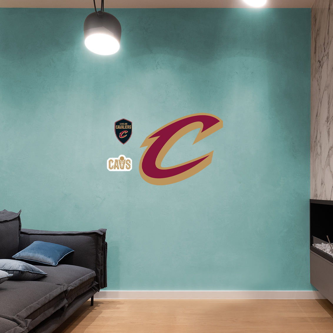 Cleveland Cavaliers - RealBig C Logo Collection - Official NBA - Reusable Vinyl Wall Decals
