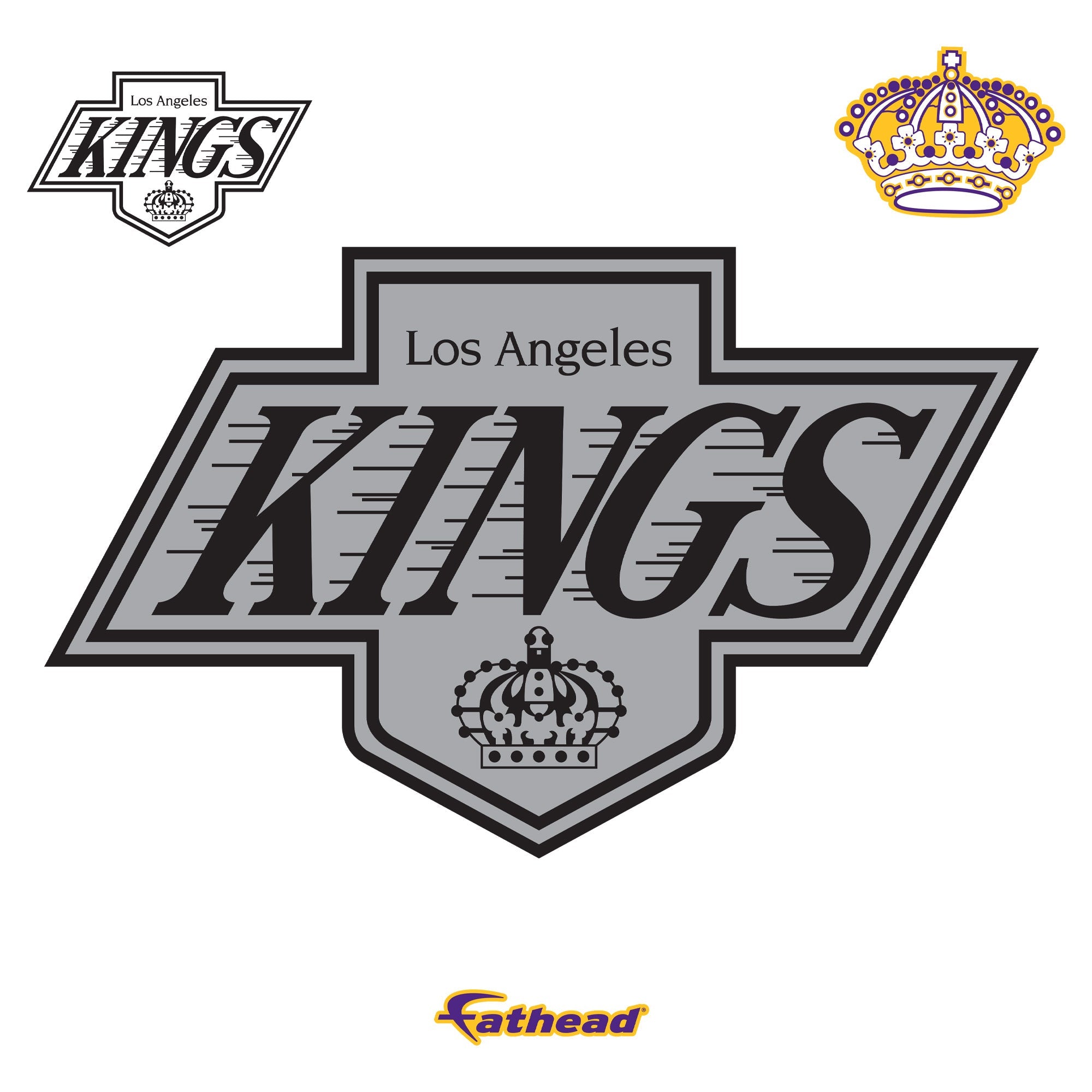 Los Angeles Kings - RealBig Vintage Logo Collection - Official NHL - Reusable Vinyl Wall Decals