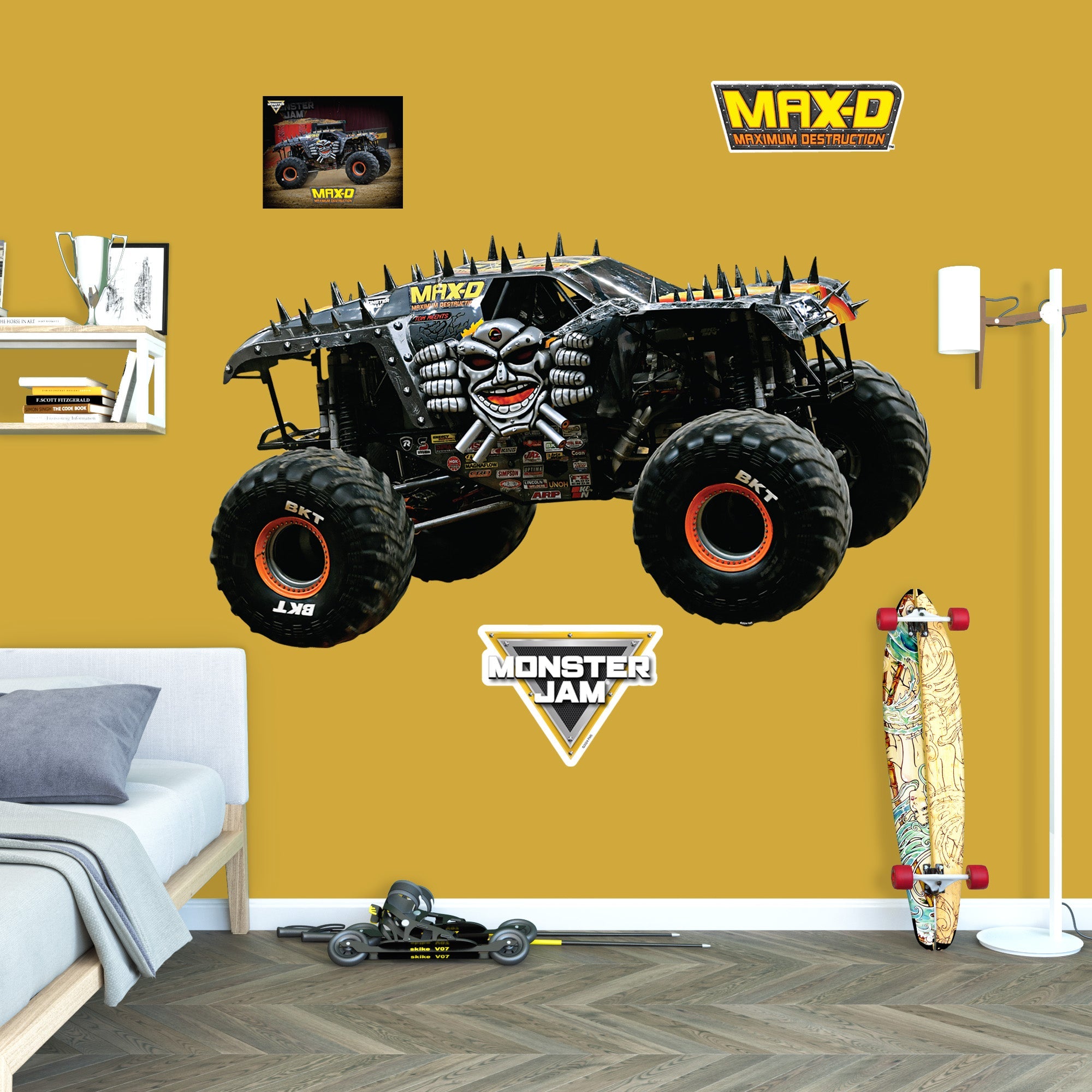 Max-D - Monster Jam - RealBig Collection - Official Monster Jam - Reusable Vinyl Wall Decals