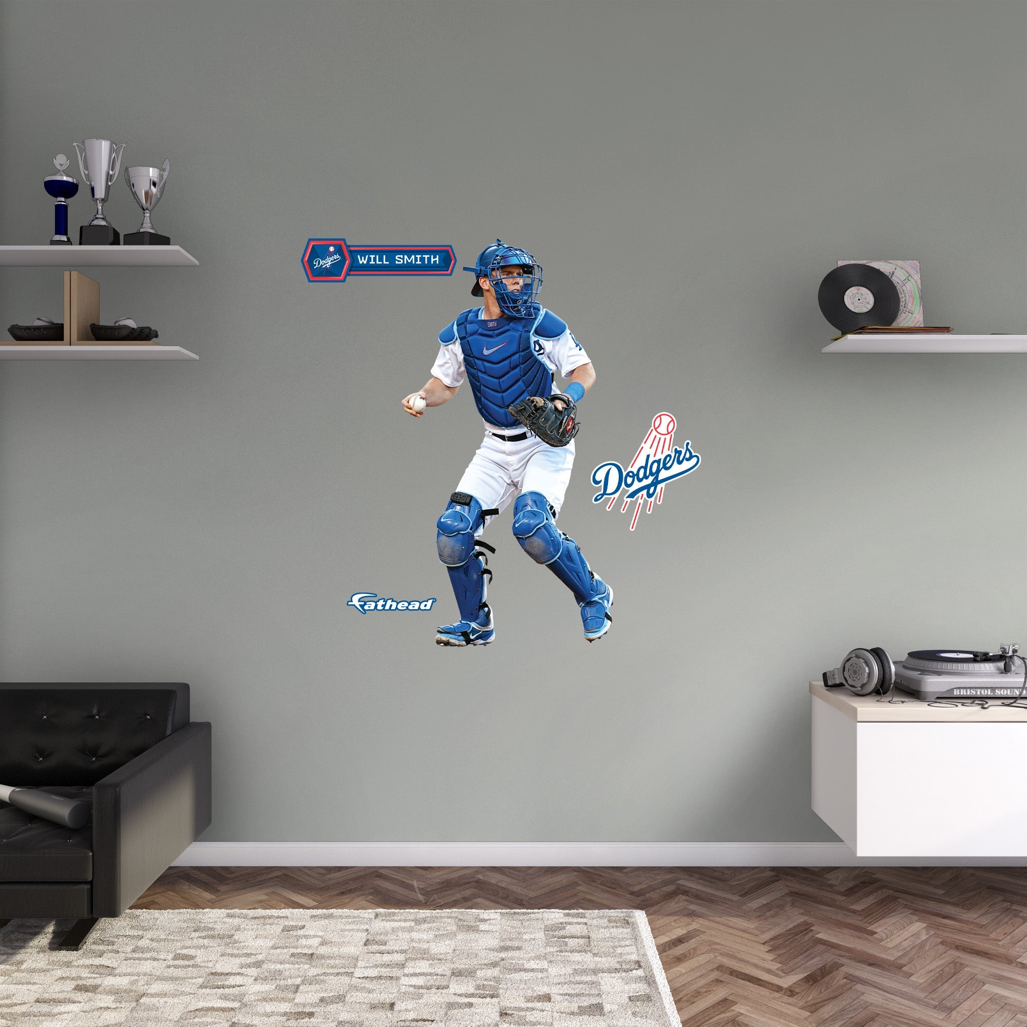Will Smith - RealBig Collection - Official MLB - Los Angeles Dodgers - Reusable Vinyl Wall Decals