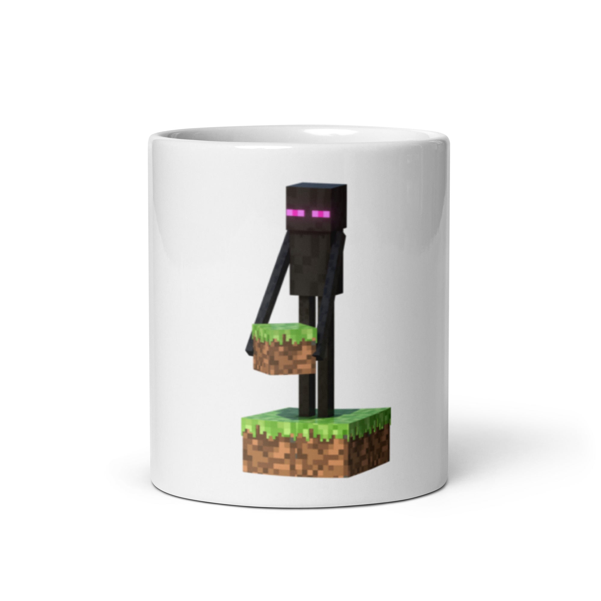 Minecraft Enderman Design White Glossy Mug