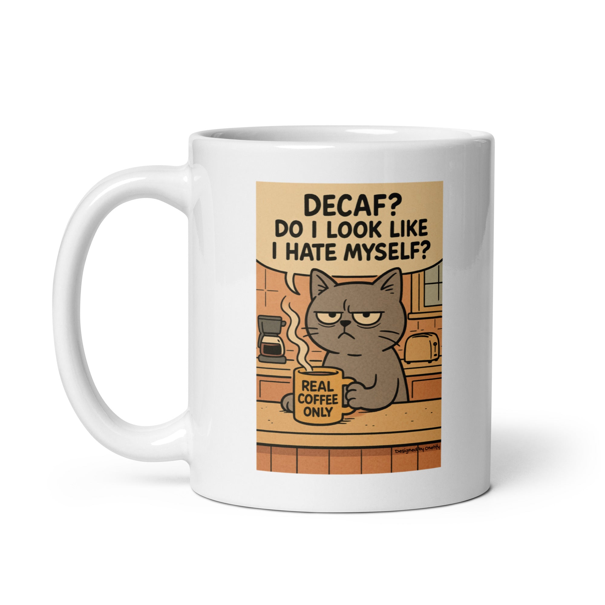 Decaf Cat Novelty Mug